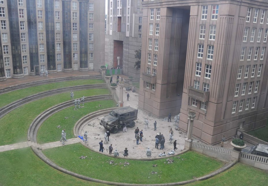 Tournage d'Hunger Games aux espaces Abraxas  Noisy-le-Grand