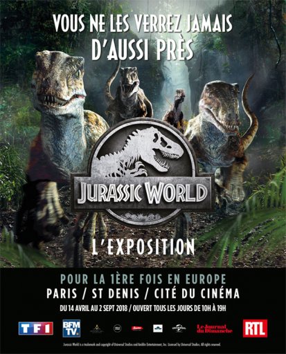 Exposition Jurassic World Cit du Cinma