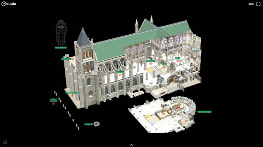 Plan 3d visite 360 Basilique Saint-Denis