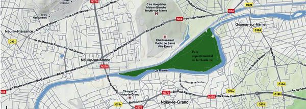 Carte de la marne en Seine-Saint-Denis