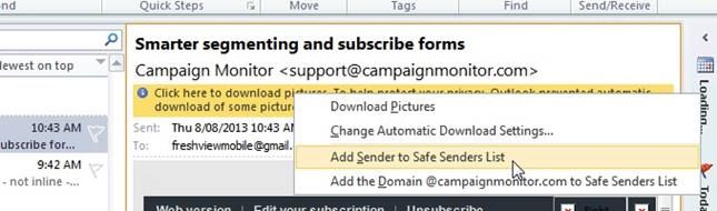 boite mail Outlook 20xx - ajouter expditeur  la liste des contacts