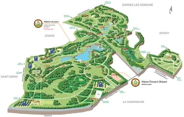 plan général du parc Georges Valbon dit de la Courneuve - CG93