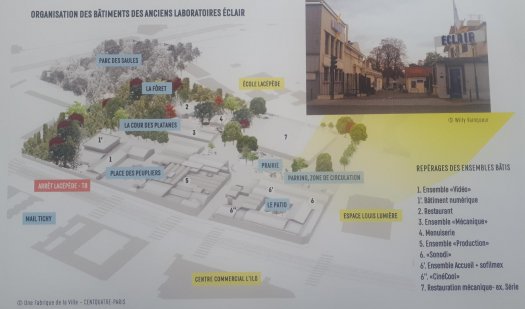 Plan des laboratoires Eclair  Epinay-sur-Seine