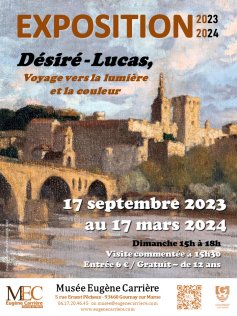 Affiche de l'exposition Eugne Carrire 2023-2024