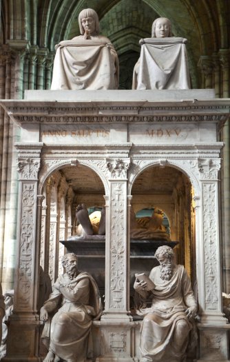 Louis XII et Anne de Bretagne - Mausole - vue de face - Basilique st denis - CDT93lp