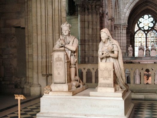 Gisants de Louis XVI et Marie-Antoinette  la basilique de Saint-Denis