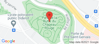 Parc de la Butte-du-Chapeau-Rouge, Accs : avenue Debidour, BD d'Algrie, 75019 PARIS