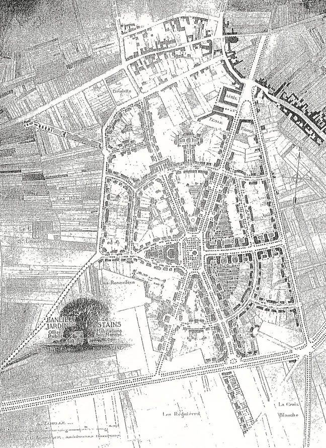 Plan du projet de la Cit-jardin de Stains (avant 1930)