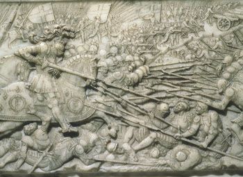 Bas-relief du tombeau de François Ier et Claude de France. © Pascal Lemaître - Centre des monuments nationaux.