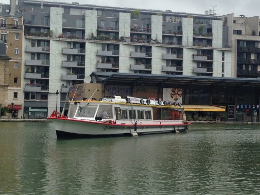Rocca boat in Paris bassin de la Villette