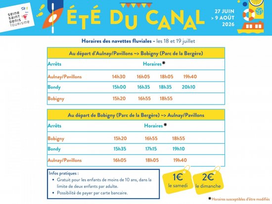 shuttle Aulnay sous bois and Bobigny - only 18 and 19 of July, 2026