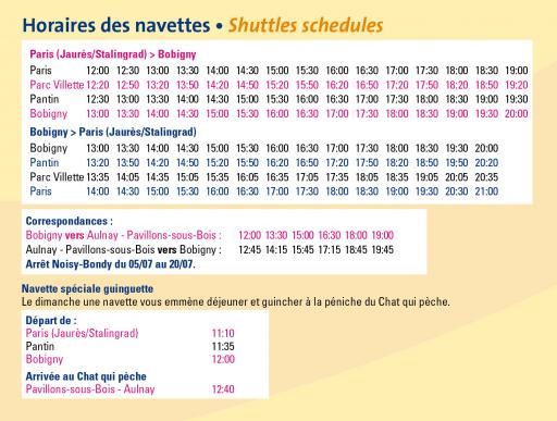 Les navettes de l'été du canal 2012 en images