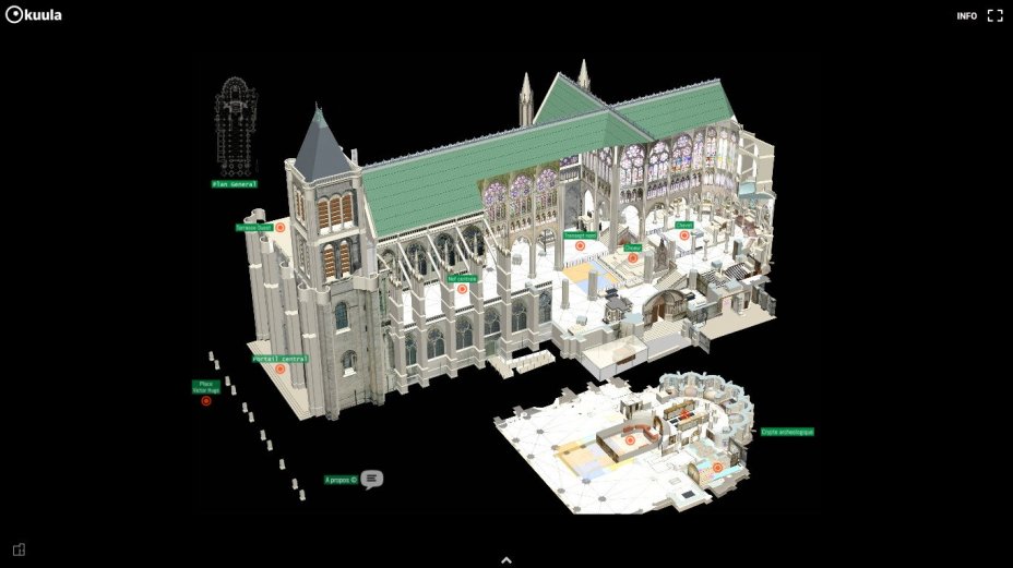Plan 3d visite 360° Basilique Saint-Denis