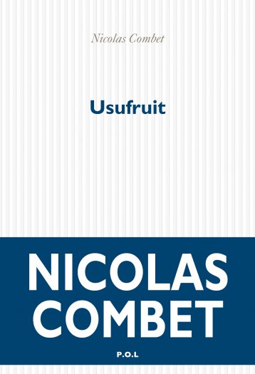 Couverture d' Usufruit de Nicolas Combet