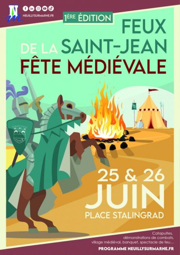 Fête médiévale et feu de la St Jean - Neuilly sur Marne 2022