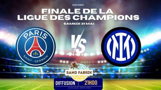 Affiche PSG Inter de Milan  la Sand Fabrik