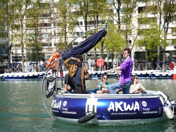 Akwa expérience, bateau électrique sur les canaux de Paris