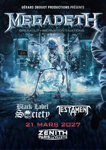 Megadeth, concert au Zénith de Paris