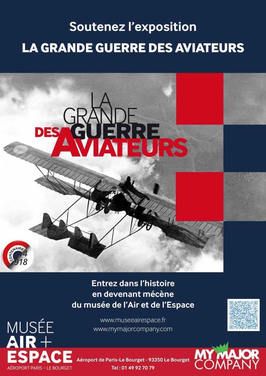Affiche soutenez l'exposition la grande guerre des aviateurs au muse de l'Air