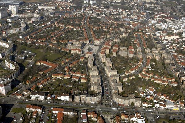 La Cit Jardin de Stains, photo arienne