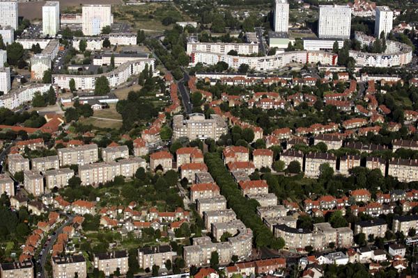 Vue arienne de la Cit-jardin de Stains