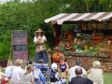 une sortie en centre de loisirs sur le thme des lgumes dans un parcs du 93