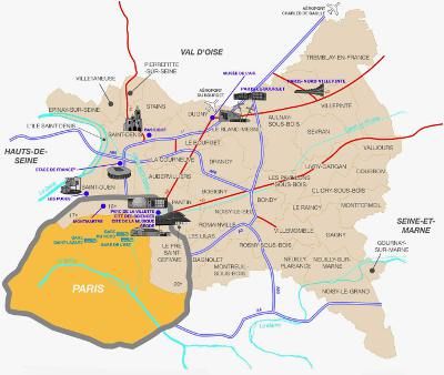 Carte du Nord-Est parisien