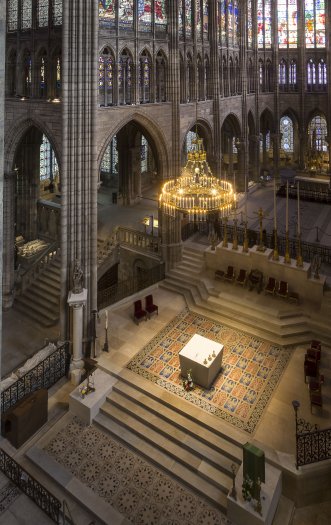 Choeur ramnag en 2015 vu du triforium du croisillon sud