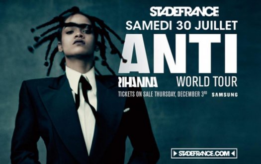 Affiche du concert de Rihanna au Stade de France