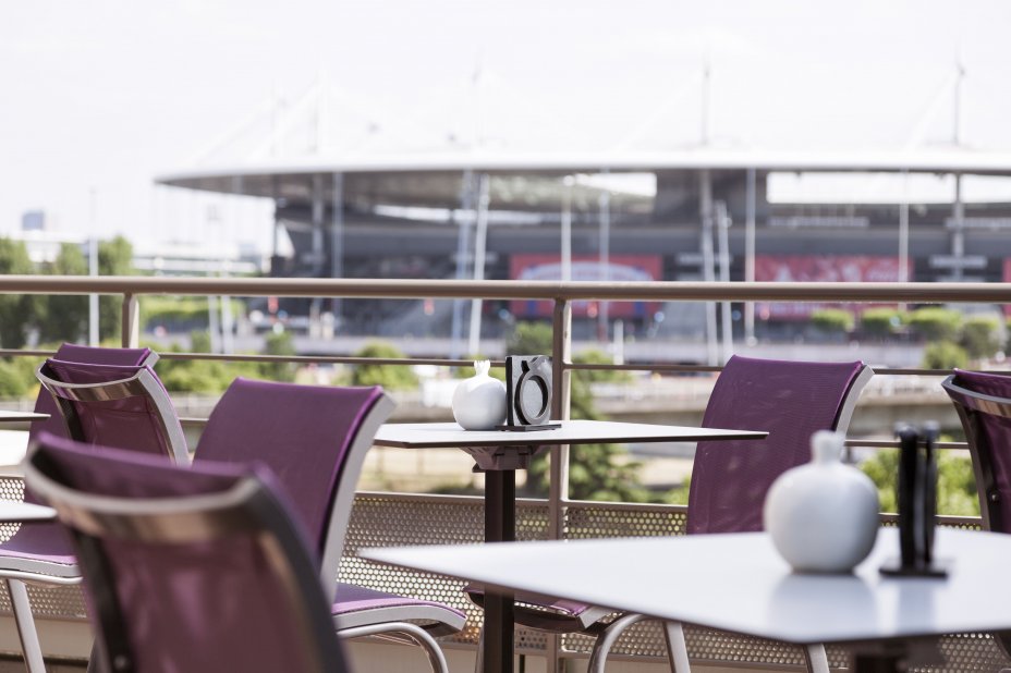 Vue sur le stade de France depuis le Novotel Paris Saint-Denis