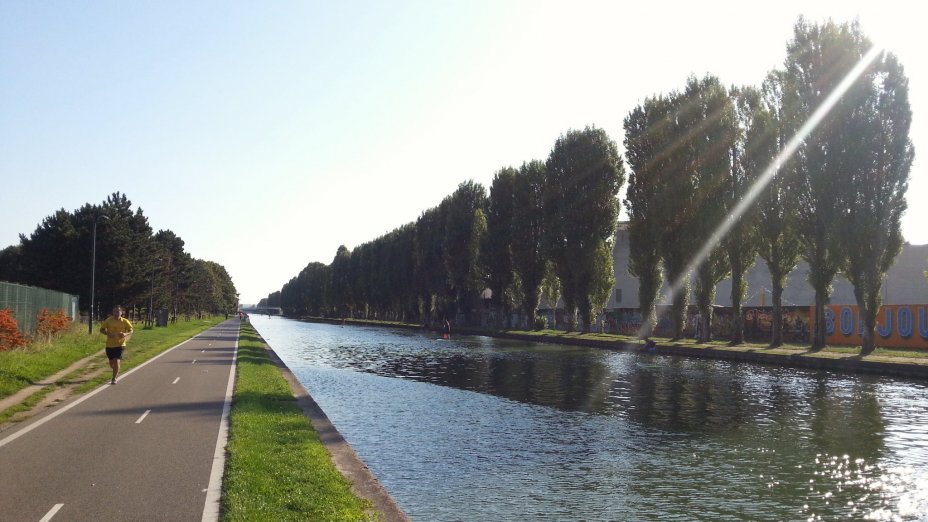 Canal de l'Ourcq Pantin Bobigny, Abords du parc de La Bergere