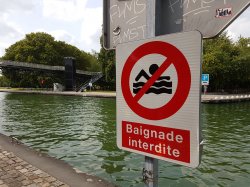 La baignade est interdite dans le canal de l'Ourcq