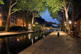 Canal Saint-Martin de nuit