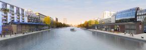 Les 2 cin?mas mk2 du bassin de la Villette se font face