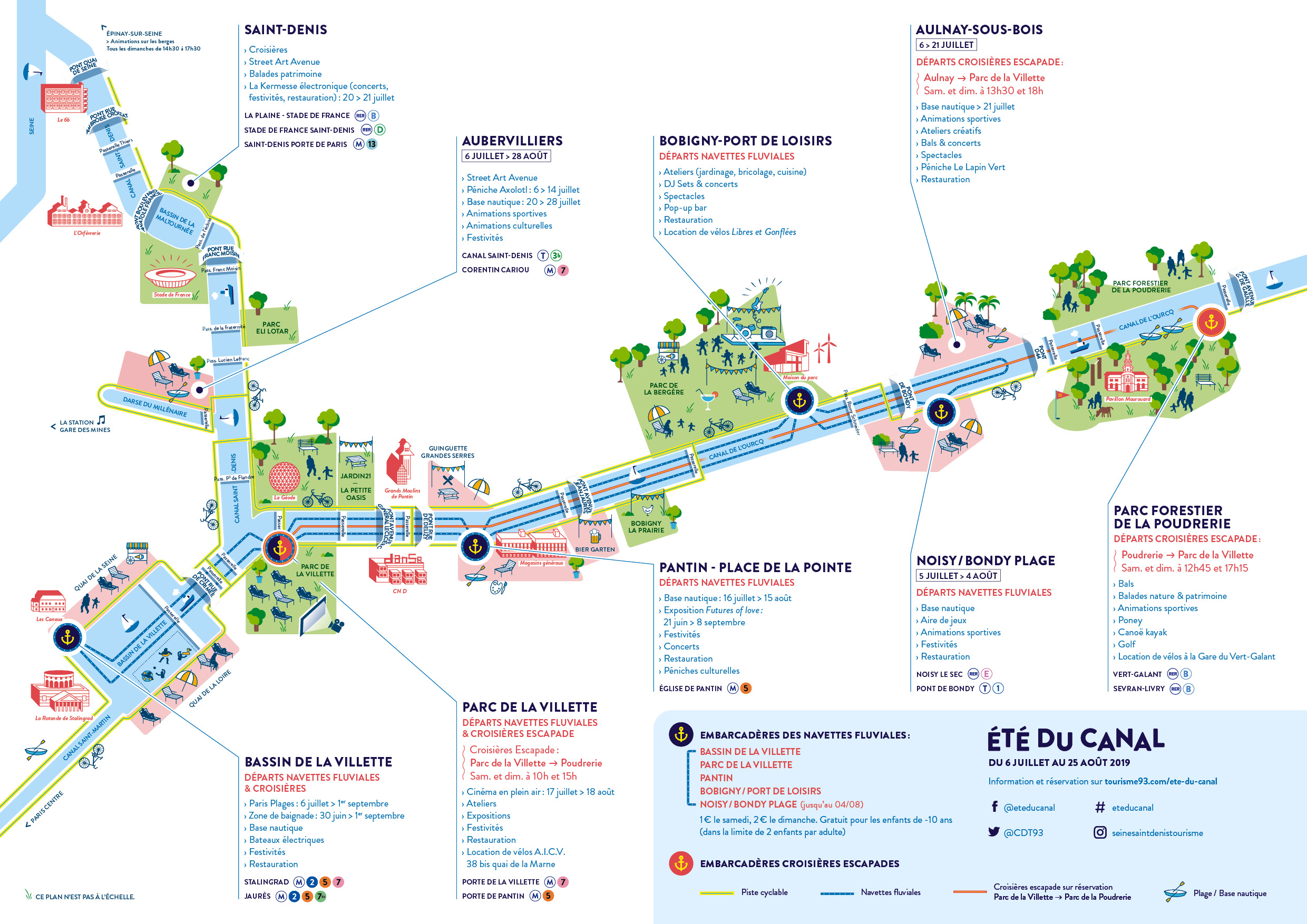 Liste Des Arrêts Des Navettes Sur Le Canal De Lourcq