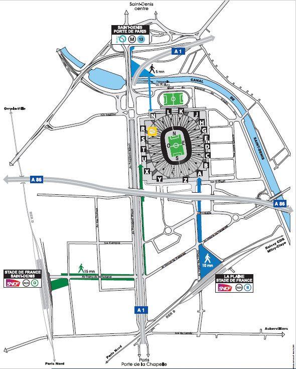 Stade de France map