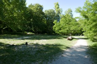 Parc de la rpublique  Deux dames en van