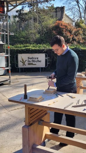 Atelier d'initiation taille de pierre et visite  la basilique de Saint-Denis