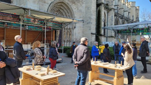Atelier scultpure de pierre à la Basilique Saint-Denis