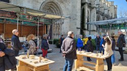 Atelier scultpure de pierre  la Basilique Saint-Denis