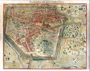 Plan de la ville de Saint-Denis, Bas Moyen-Âge