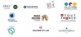 Logo des signataires contrat de destination Explore Paris la ville augmentée