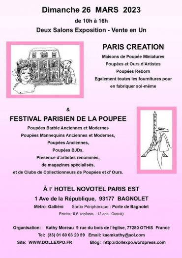 Paris création et festival parisien de la poupée 2023