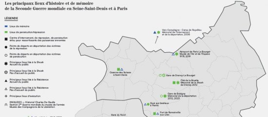 Mapa de los lugares conmemorativos de la segunda guerra mundial 