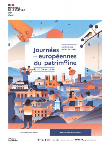 Affiche des JEP 2025  Ministre de la Culture - Illustrateur : Clment Barb
