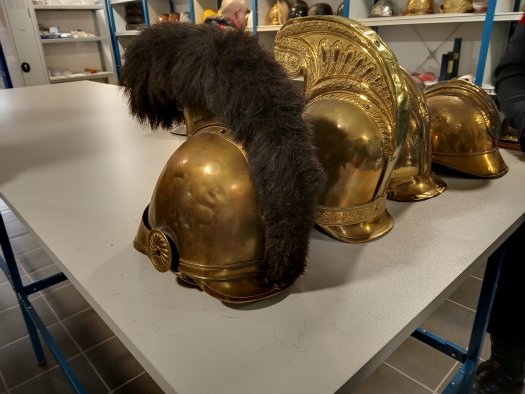 Casques au Muse des sapeurs-pompiers de Paris 