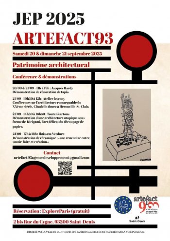 programme d'artefact  saint denis - journes du patrimoine 2025