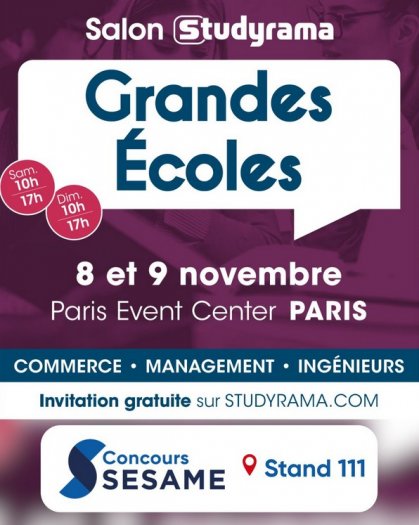 Salon des grandes écoles de Paris - Studyrama