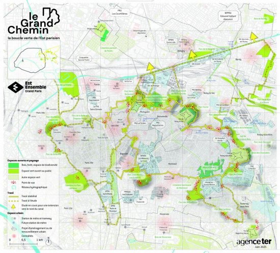 Carte du Grand chemin ex parc des hauteurs