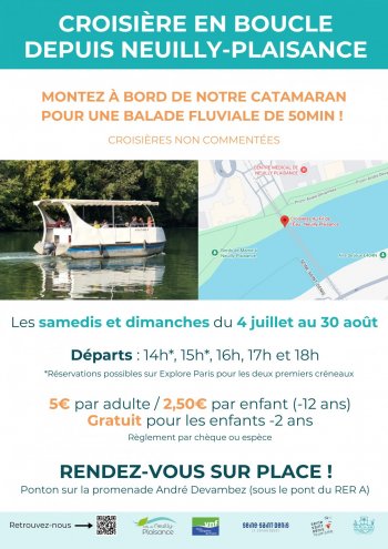 cruise on the river Marne this summer 2026 - only saturday and sunday